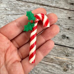 Vintage Jewelry Candy Cane Brooch Christmas Pin